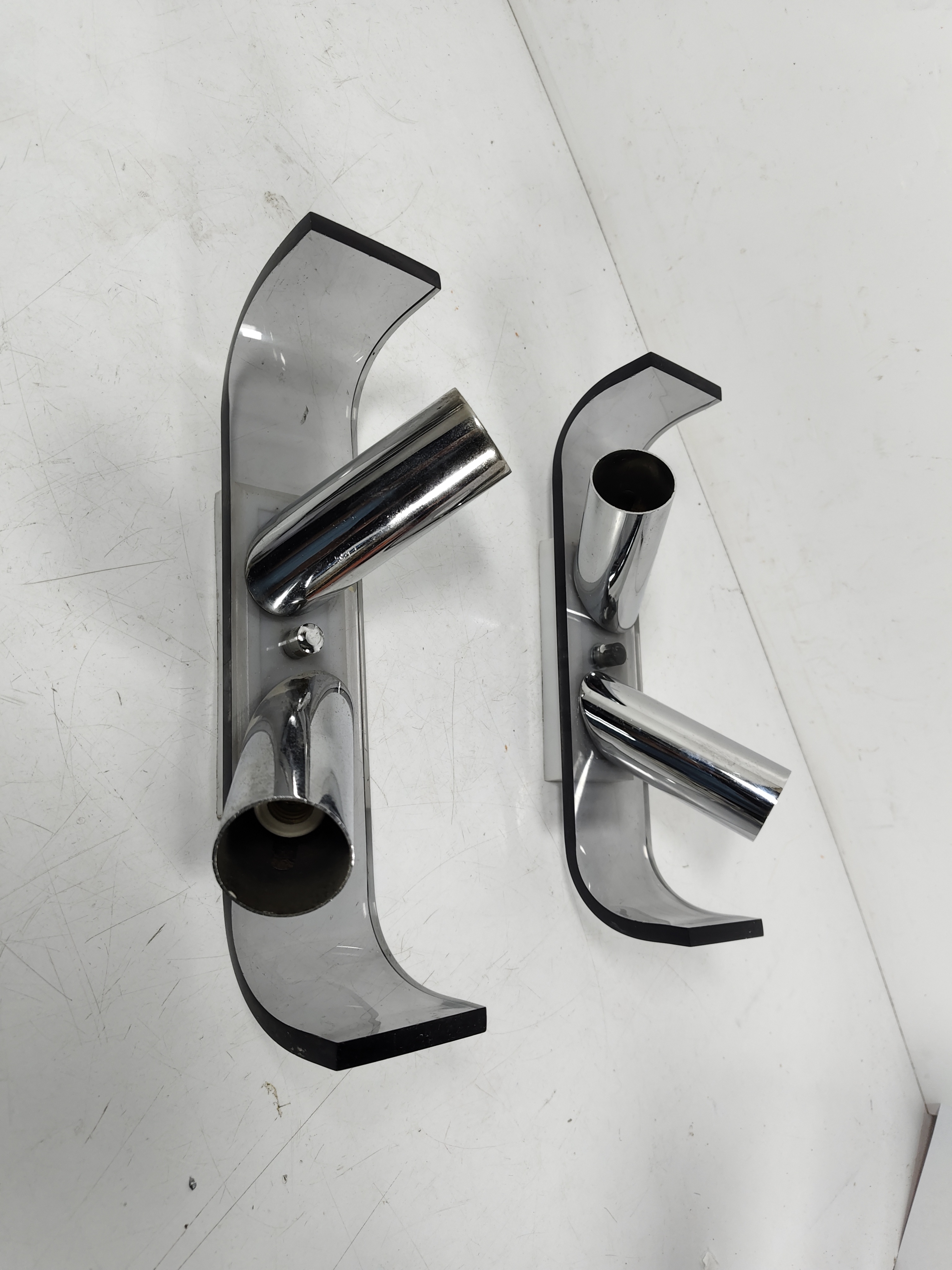 aplique pared baño metacrilato inox e14 28.3x6x10.5 2u